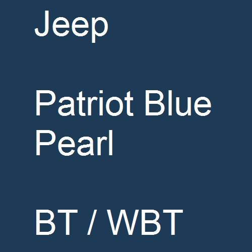 Jeep, Patriot Blue Pearl, BT / WBT.